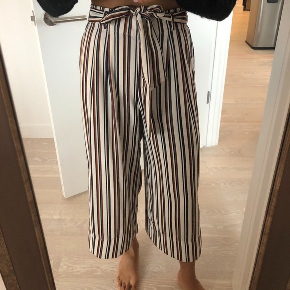 Zara Pants - Zara Multi Color Striped Wide Leg Pants